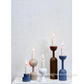 Wooden Multicolor Candle Holder